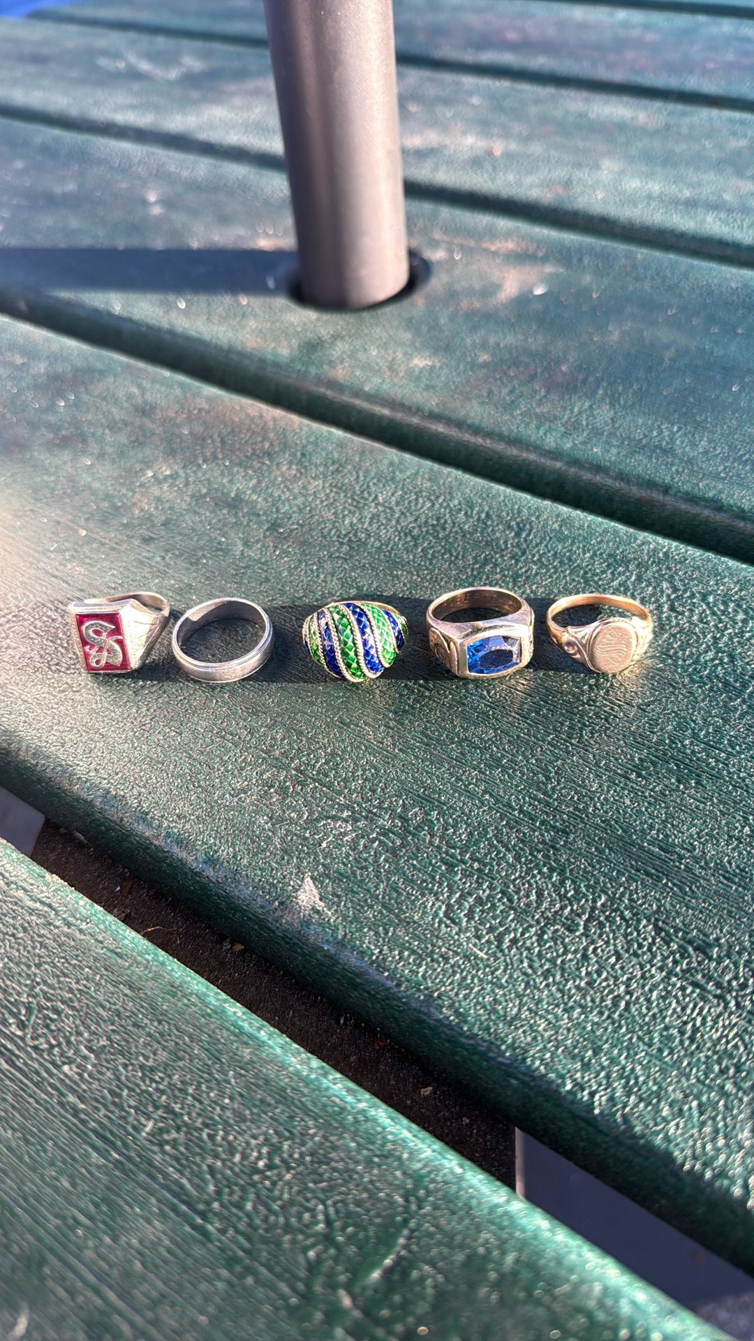 18 K Ring, Platinum Ring 10 K Blue Sapphire 10 K Red Ruby With S 10 K With S Stamp Trying To Trade For Rolex watch of any kind men’s