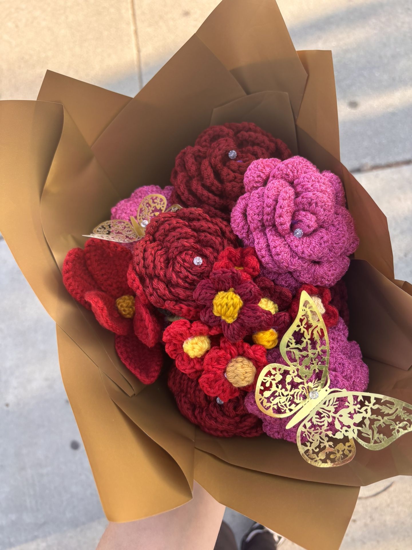 Crocheted Flower Bouquets