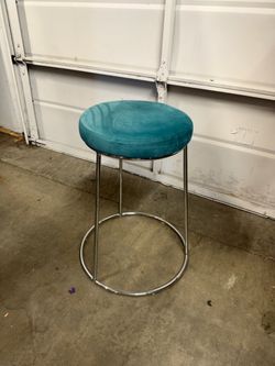 Teal Velvet Counter Stool