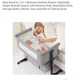 grey bassinet