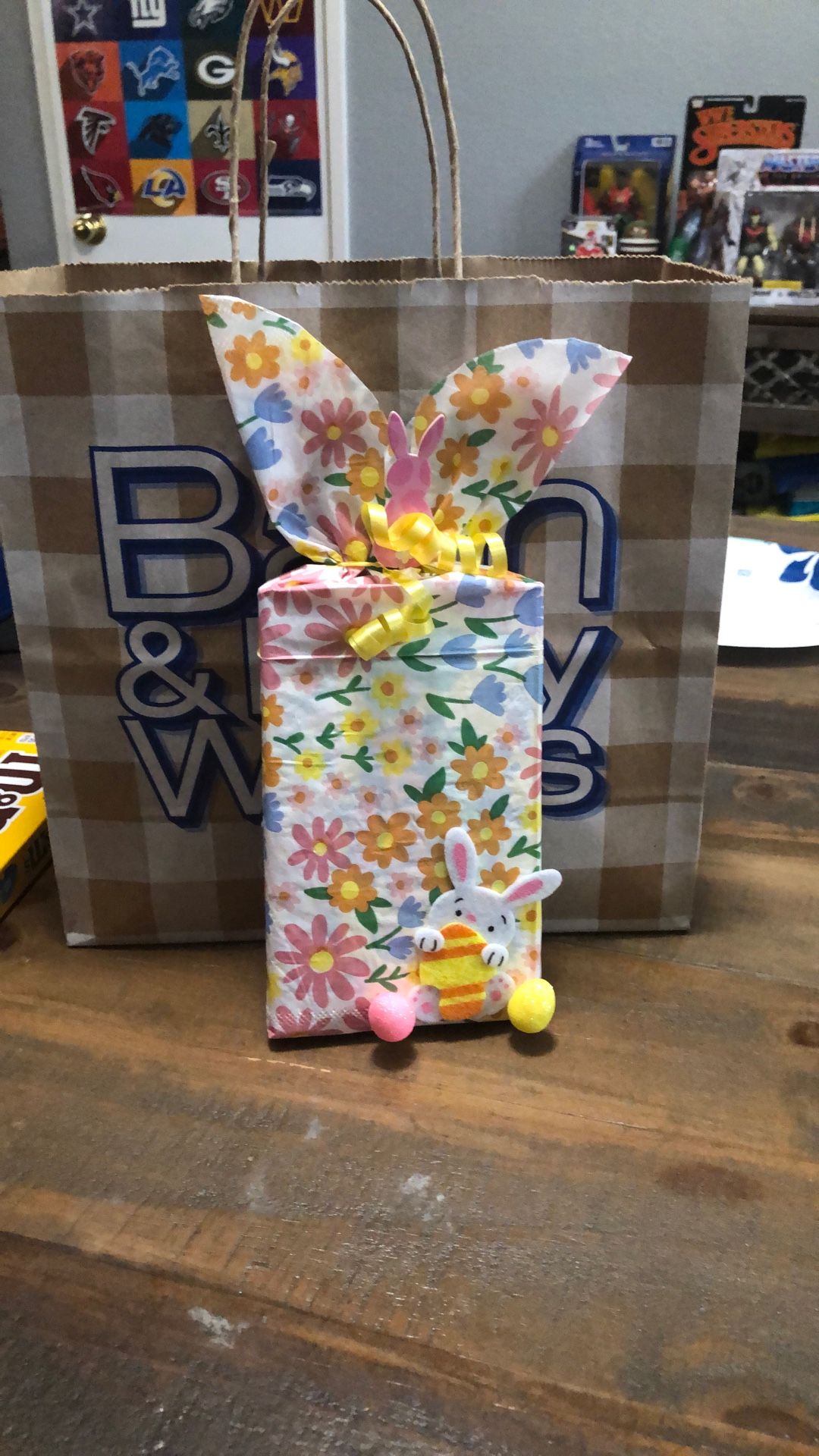 Happy Easter Bunny Ears With A Box Of Candy