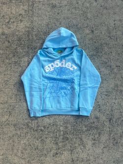 Sp5der Baby Blue Hoodie