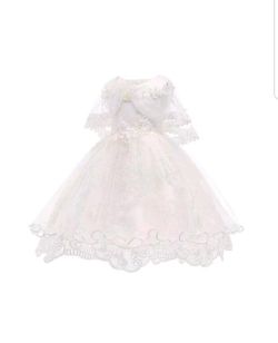 Size 7-8 First Communion Dress Off White