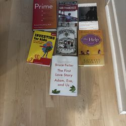 random assortment of books -kids investing, weight loss, san francisco, The Help
