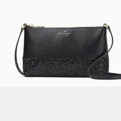 Kate Spade Flash Glitter Crossbody in Black, new with tags