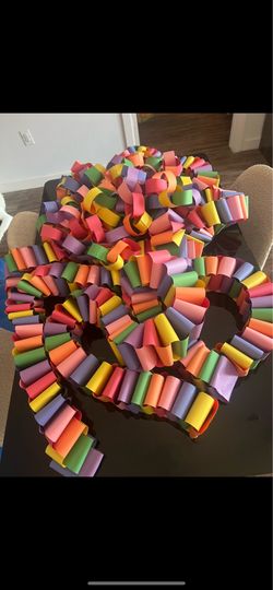 Pinterest-style rainbow paper chains 🌈✨