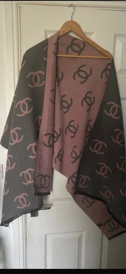 Chanel CC Logo Scarf Pink/Grey