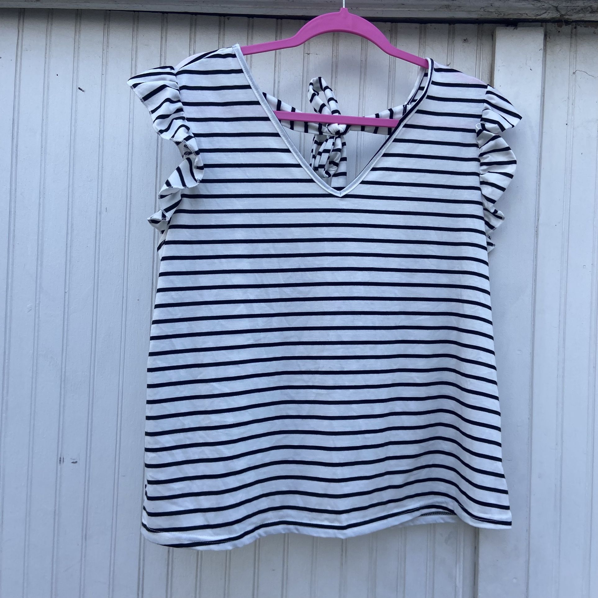 Stripped Backless Womens Top Size Xl