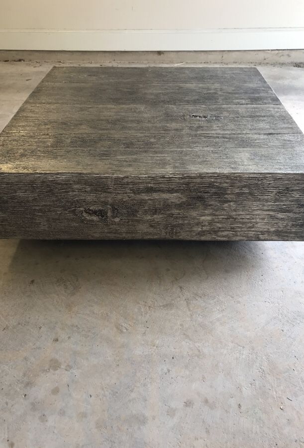 Z Gallerie Silver Timber Coffee Table