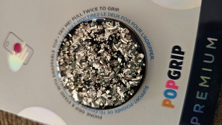 Pop Socket Black With Silver Flakes