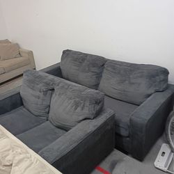 Black couch set two pieces