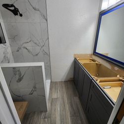 Bathroom Remodel, Cabinets, Tile