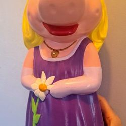 Vintage 1980 Miss Piggy Figure MBJ Muppet Babies Jim Henson Ceramic Statue