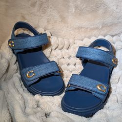 Coach denim blue sandal