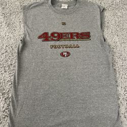 gray San Francisco 49ers tank top.