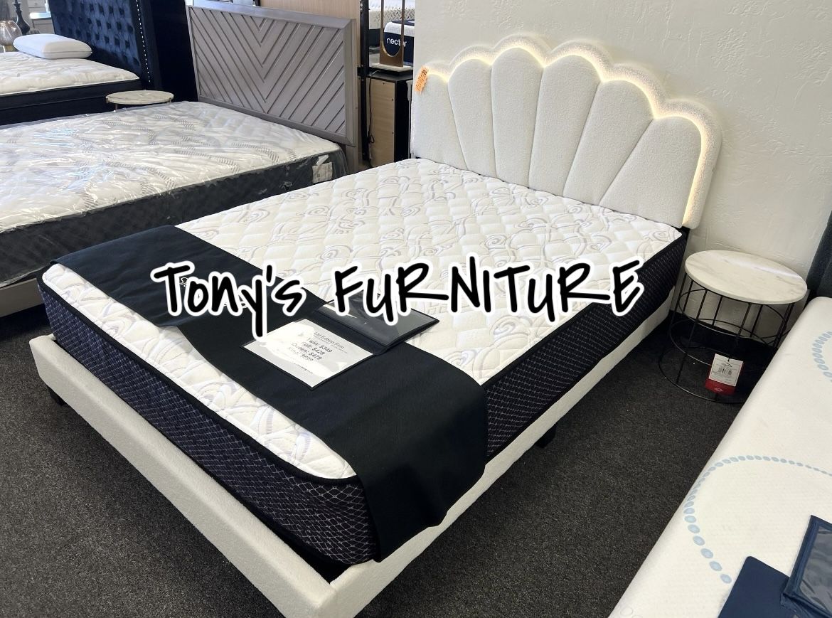 New Queen Bed Frame With Mattress 