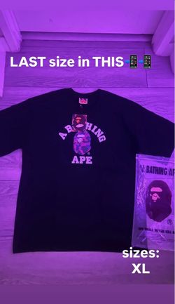 purple and black bape tee