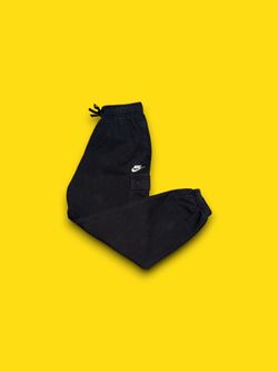 Nike sportswear club fleece tapered cargo sweatpants black mens XS
