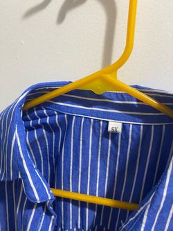 siliteelon Striped Button Down Shirts Women Cotton Long Sleeve Work Blouses Dress Shirts for Women Business jCasual, Collared Wrinkle Free Dressy Casu