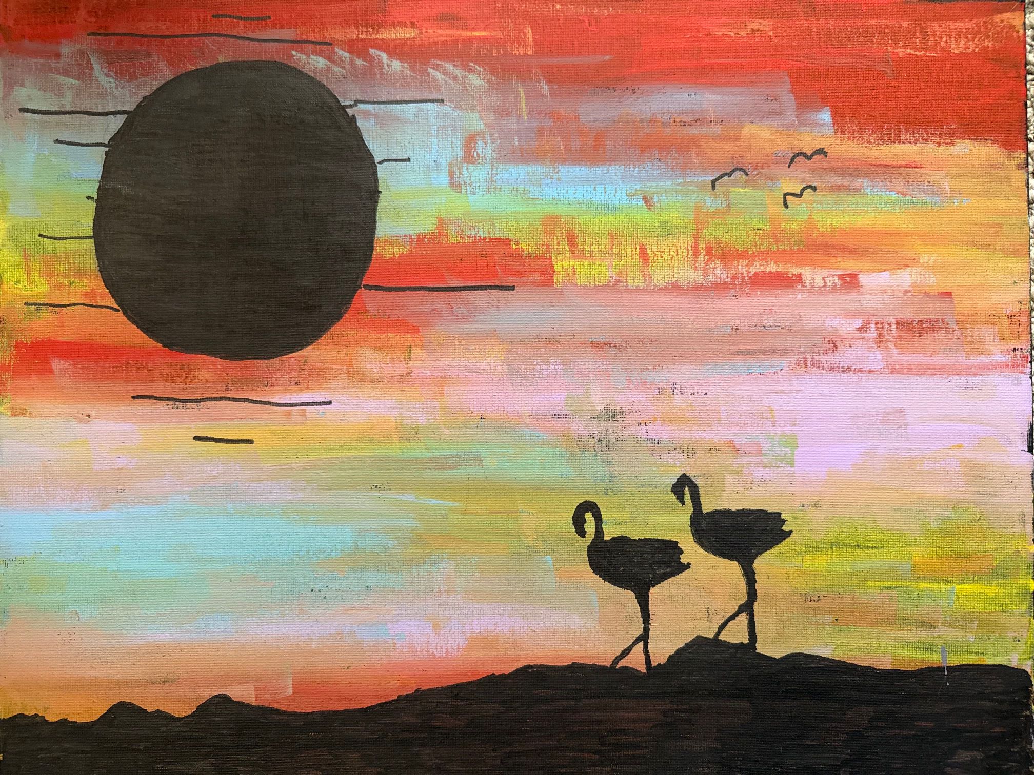 Flamingos By Ingrid H