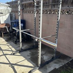 Power Rack With Olympic Bar, Weights, And Bench