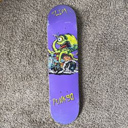 SKATEBOARD DECK PUNK90 SLIM PURPLE GRAPHIC