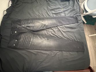 PURPLE BRAND – P001 High Contrast Bling Jeans (in Black