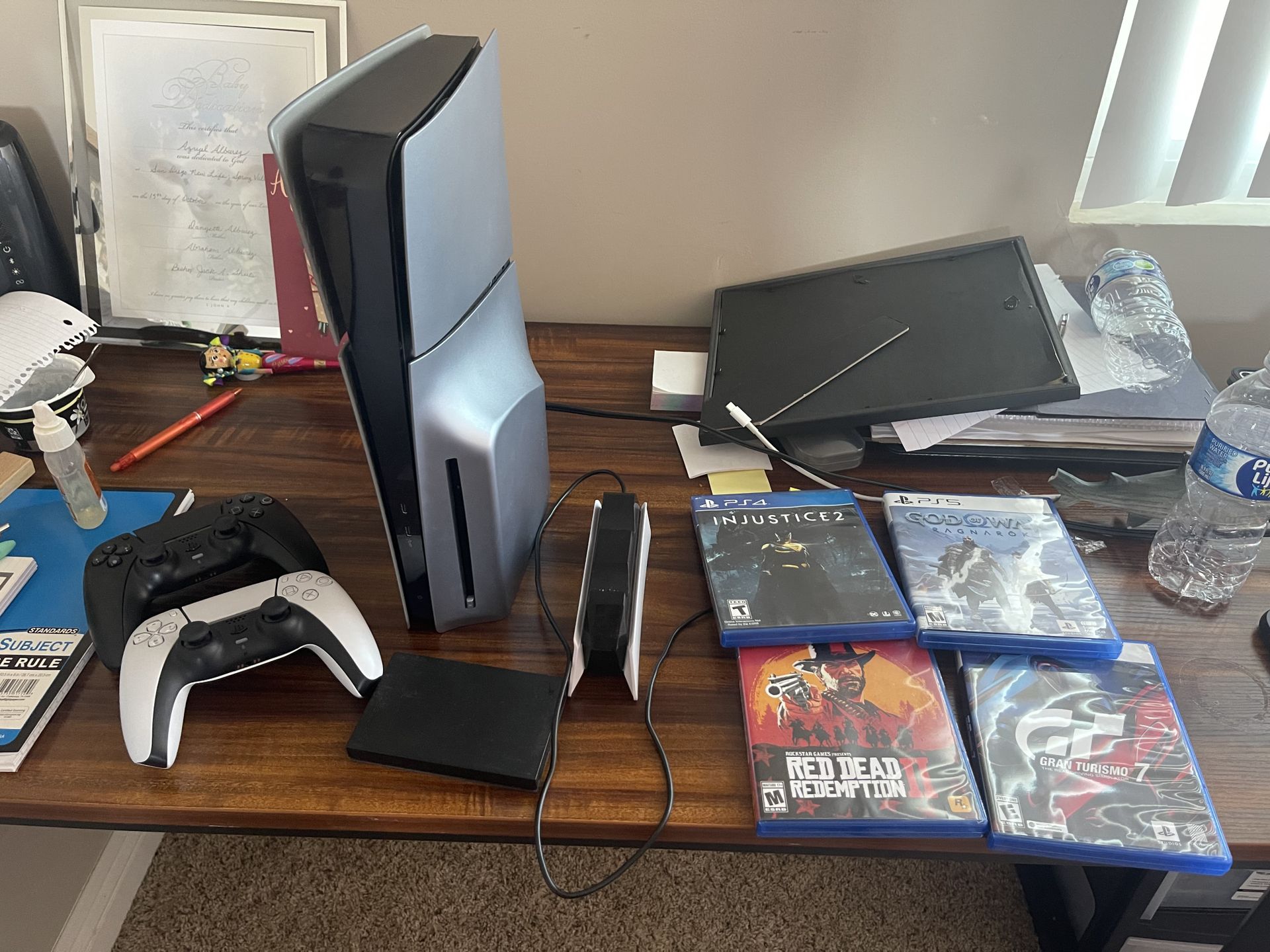 PS5 with 2 controllers