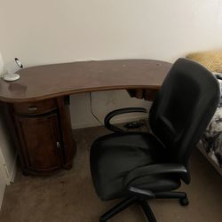 Oak Desk & Chair
