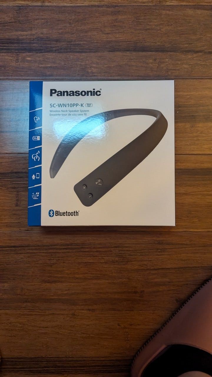 NEW Panasonic Bluetooth Wireless Neck Speaker System, Model No. SC-WN10PP-K