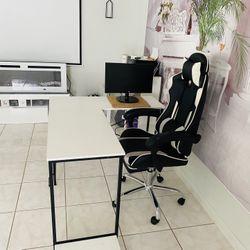 L – Desk And Chair…. Awesome Deal….$80 OBO