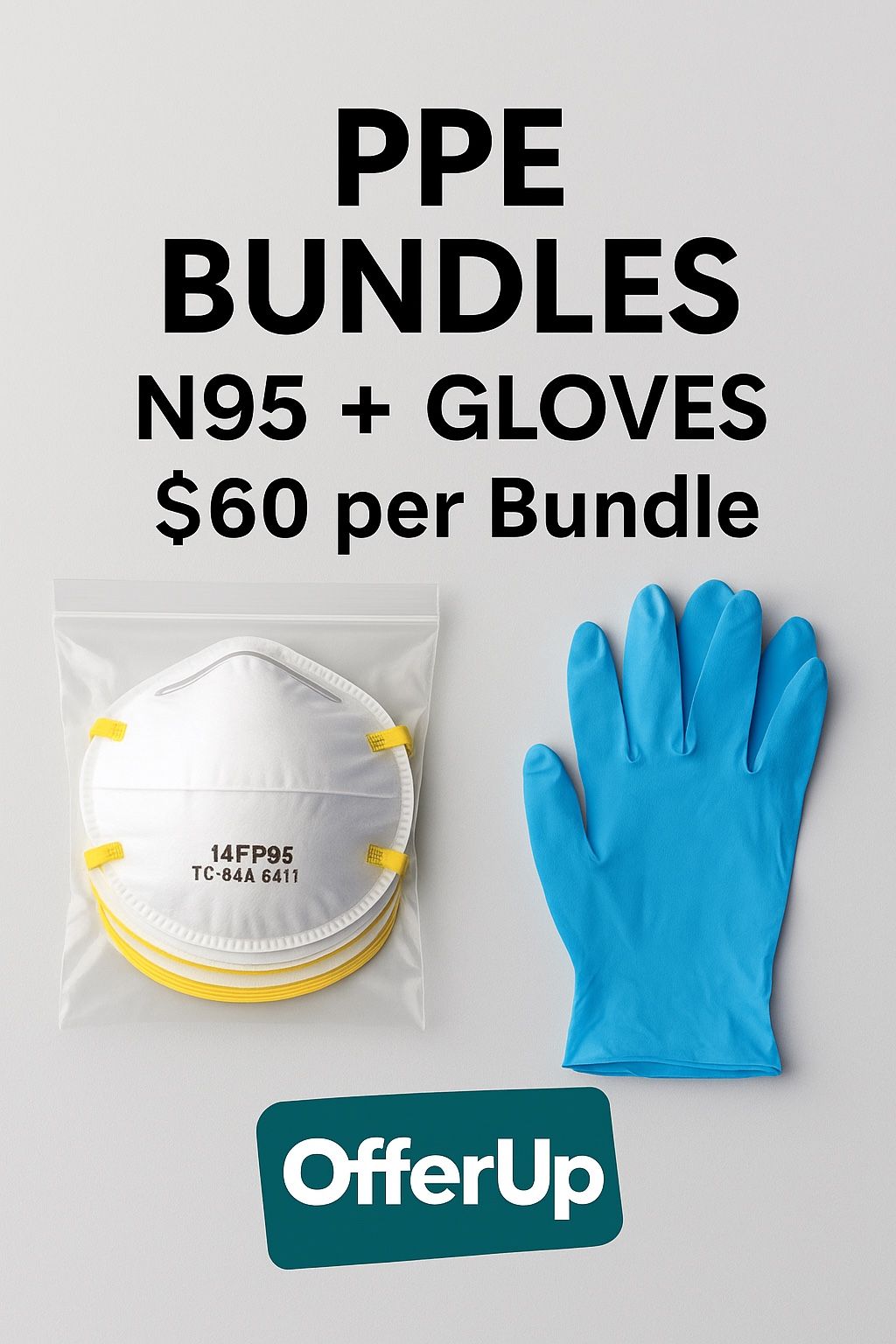 π₯ PPE BUNDLES β N95 + Gloves β $60 per Pack β Limited Stock! Description: Selling high-demand safety bundles: π¦ Each bundle = β
10 N95 mask