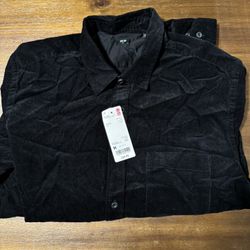 Men’s Black Corduroy Shirt New