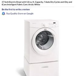 Frigidaire Washer and Dryer