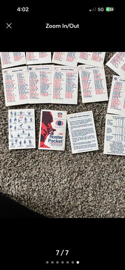 Vintage 1988 NFL Football Lite Beer Roster Packet With 28 Teams