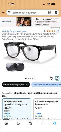 Smart Glasses with 4K Camera & AI Voice Assistant