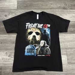 Men’s Jason Vorhees Friday The 13th Shirt Large 