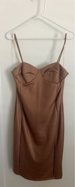 Satin Mini Dress with Bustier Detail