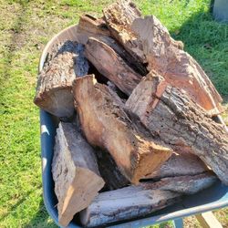 Oak Split Firewood By Wheelbarrow