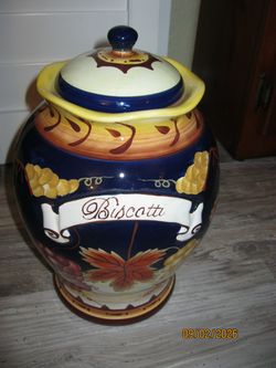 Nonni's Ceramic Biscotti Cookie Jar