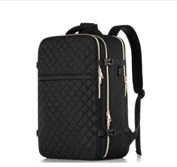 (93000) Large Travel Backpack Women, Flight Approved Carry On Backpack, Water Resistant Anti-Theft Casual Daypack School Bag Fit 17 Inch Laptop with U