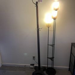 Floor Lamp, And Entrance Coat And Purse Hanger