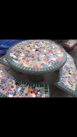 Concrete Patio Table