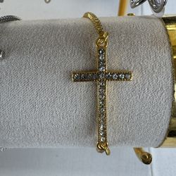 Cross Bracelet 18K Gold plated 