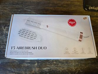 T3 AireBrush Duo 76650 Hot Air Blow Dry Brush White Rose Gold Open Box New