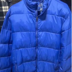 Perfect Condition Men’s XL Blue St John’s Bay Lightweight Down Puffer Coat 