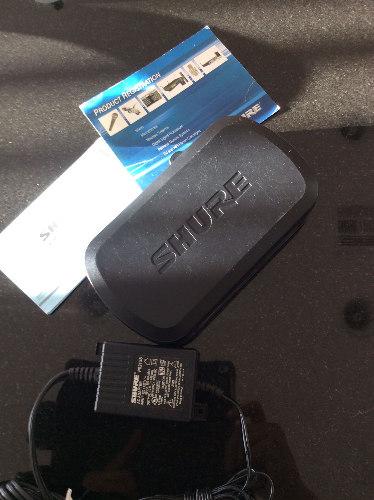 Shure PG4 Wireless Receiver With Cables And Instructions Mint Condition