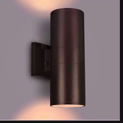 Outdoor Wall Lights Dusk to Dawn Outdoor Lighting Fixtures Wall Mount - 2 Light Bulbs Included, Modern Sconces Wall Lighting- Up Down Exterior Outdoor