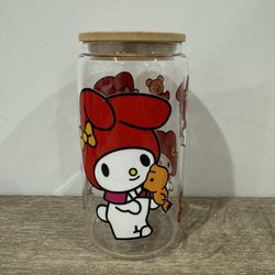 my melody glass cup