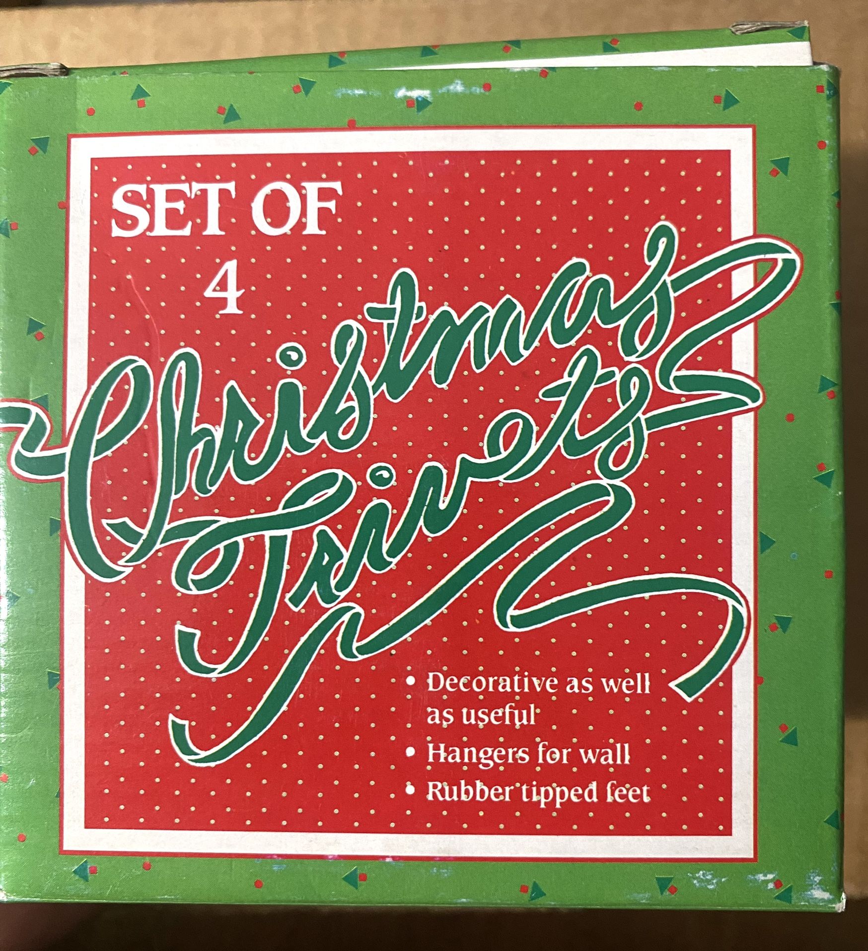Christmas Coaster And Wall Hanger 2 In 1 Set Of 4